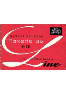 Braun Paxette 35 SB manual. Camera Instructions.